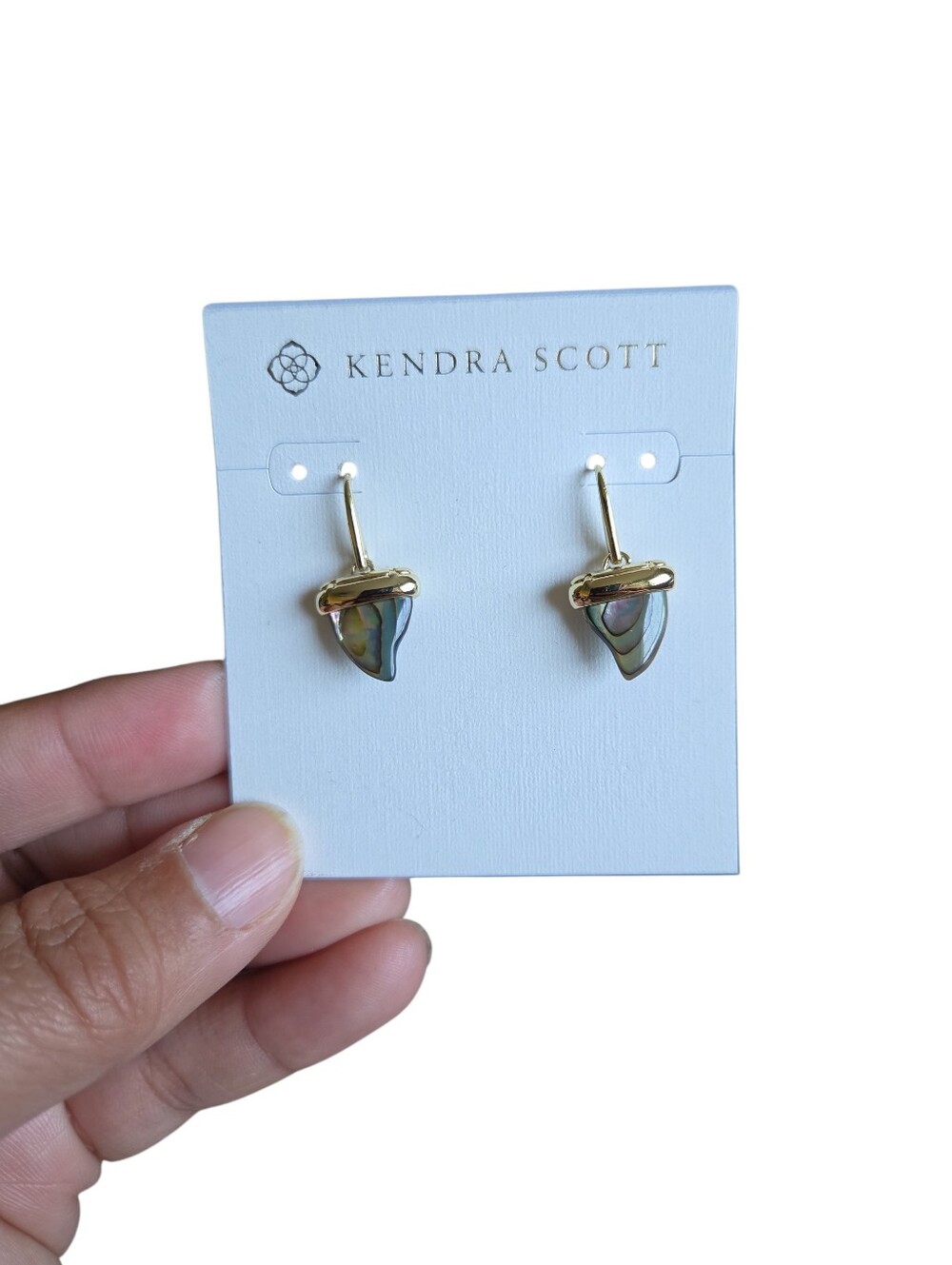Kendra Scott Oleanna Abalone Gold Plated Drop Earrings